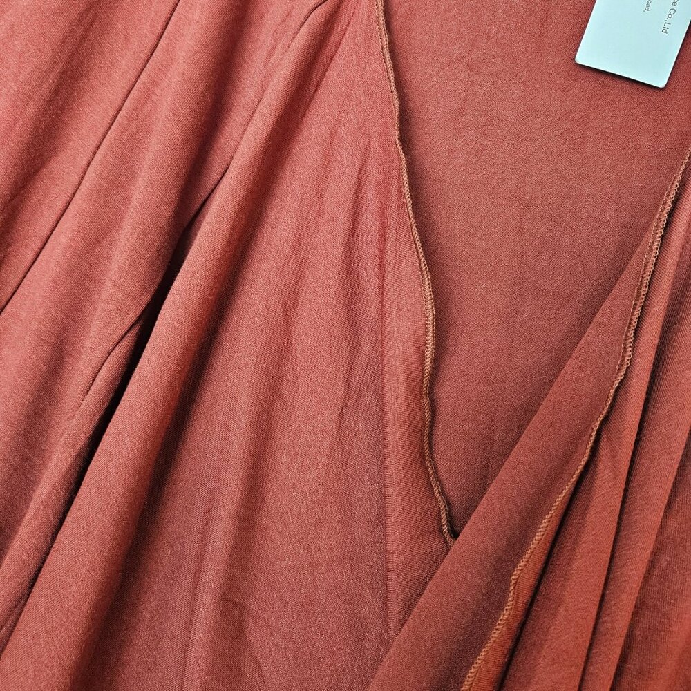 Urban Coco Rust Open Front Draped Cardigan – NWT – XL - Picture 4 of 4